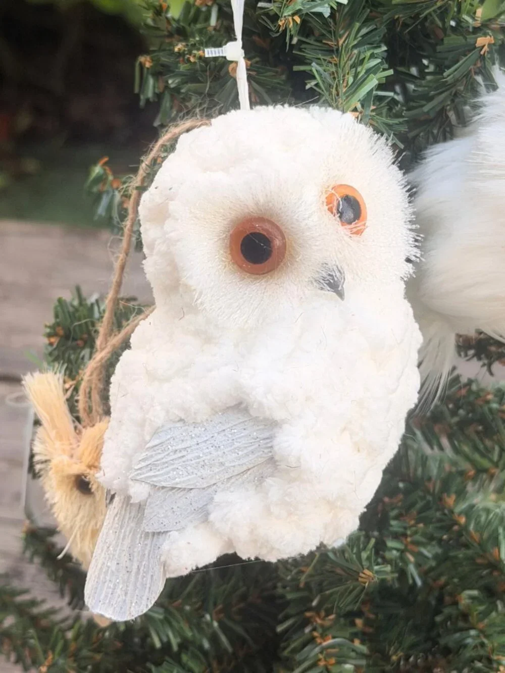 Collection Of Vintage Owl Christmas Ornaments Clip on Free Standing Floral Pick